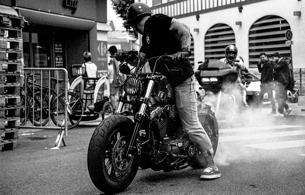 Harley DAvidson bournout Biarritz